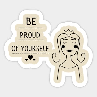 proud girl Sticker